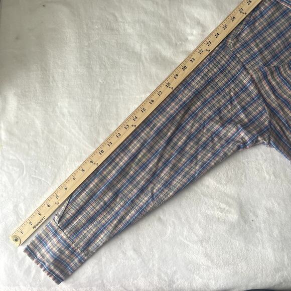 Vtg Dee Cee Mens Plaid Western Shirt 16-1/2 34 Large Pearl Snaps Cowboy Grunge - Picture 9 of 12